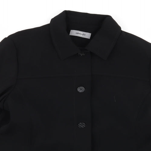AMARANTO Womens Black   Jacket Blazer Size 16