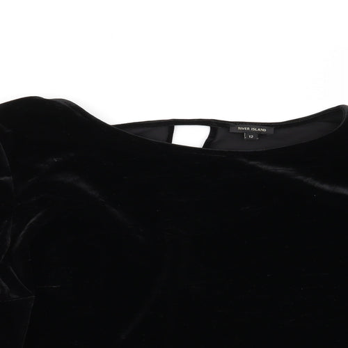 River Island Womens Black   Basic T-Shirt Size 12