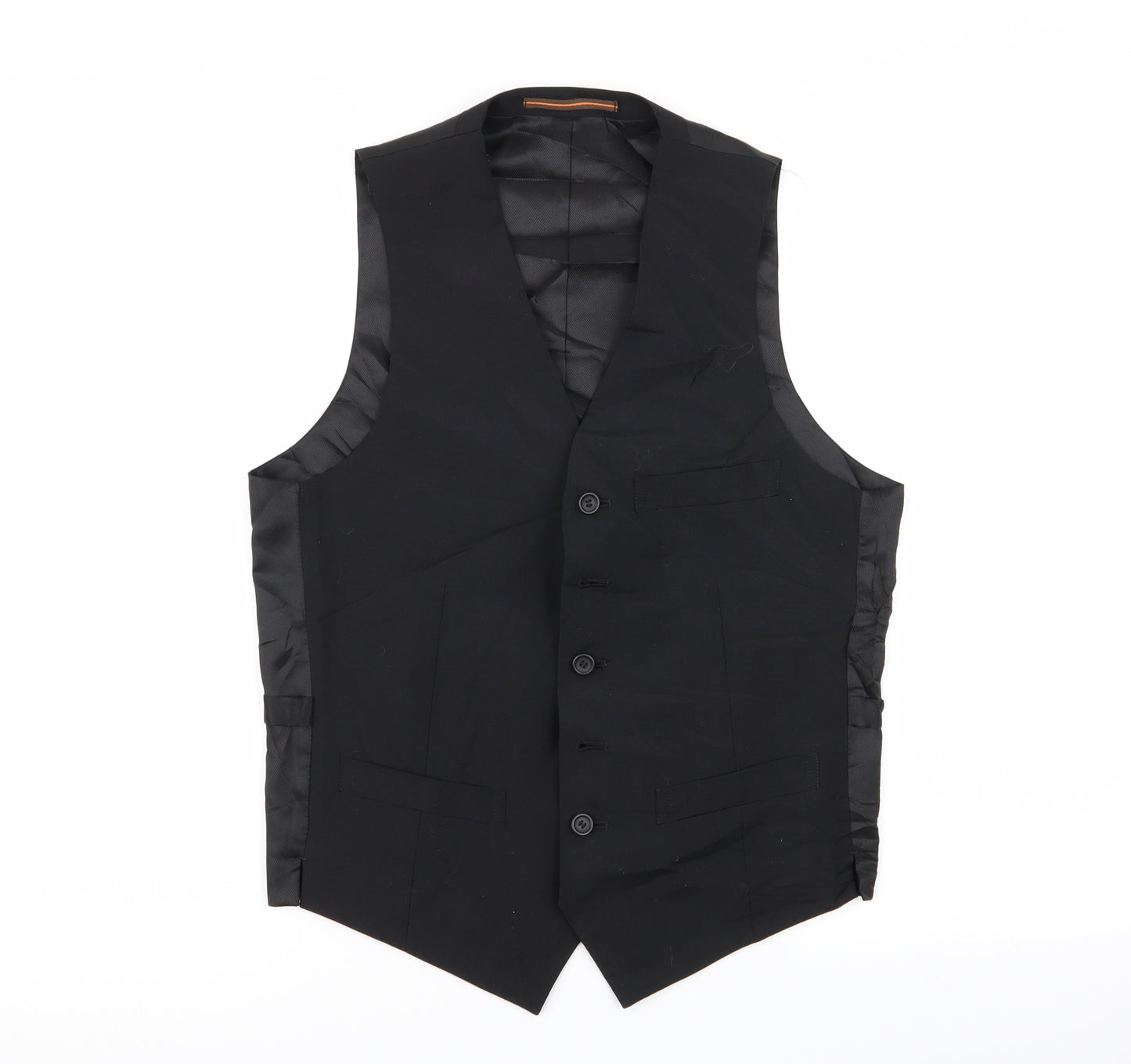 Topman Mens Black   Jacket Suit Waistcoat Size 36