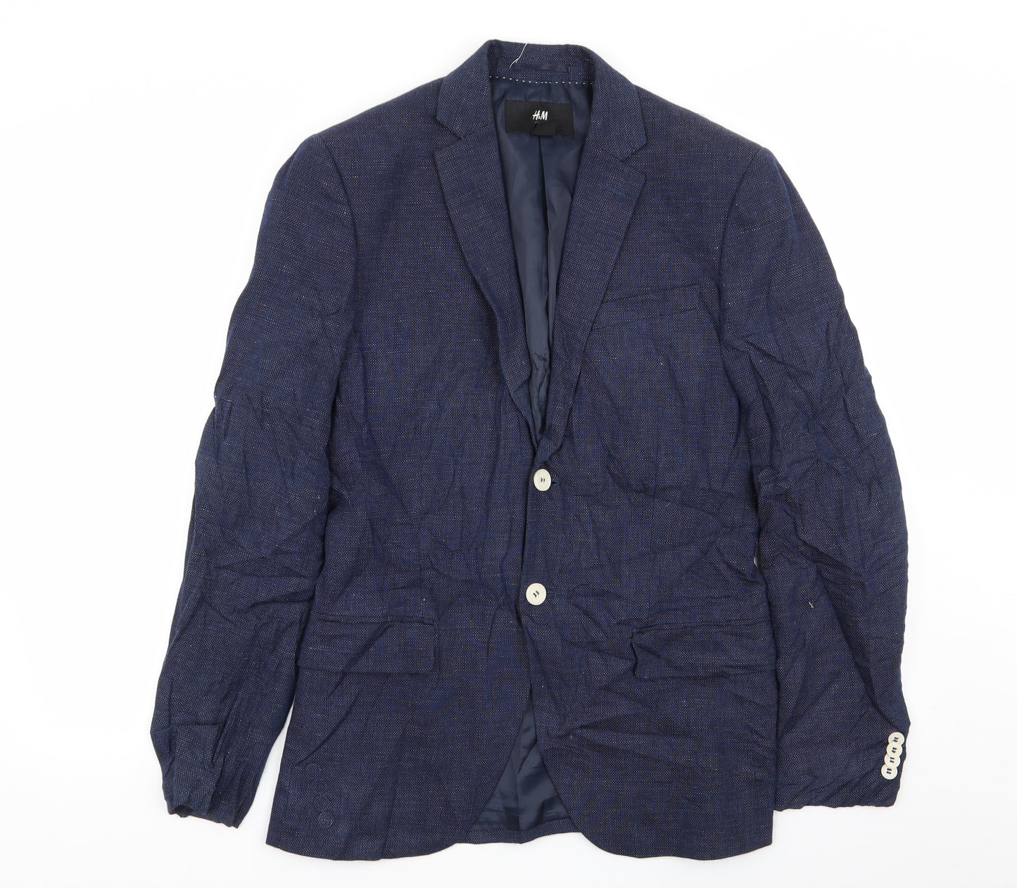 H&M Mens Blue   Jacket Blazer Size 36