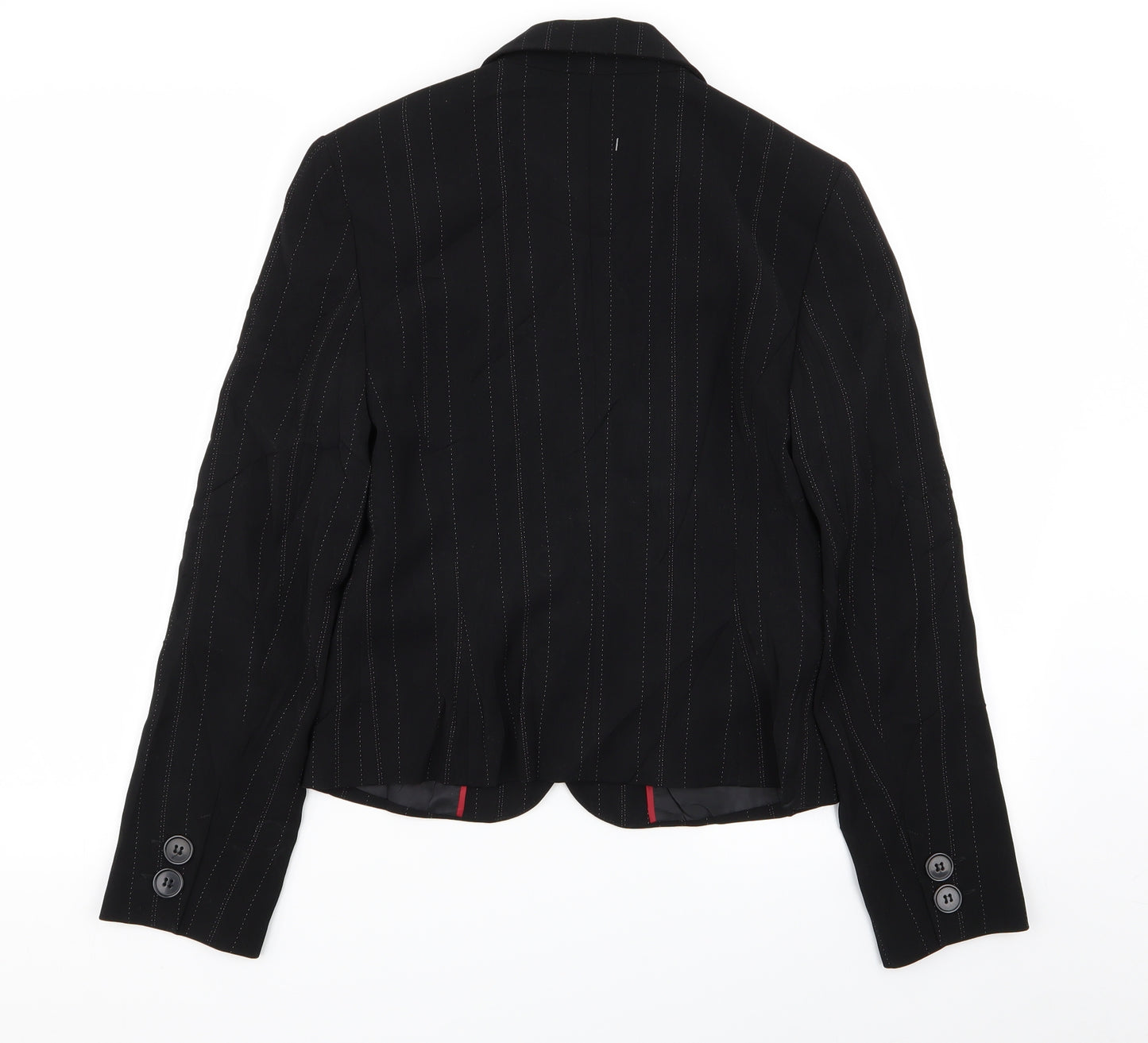NEXT Womens Black Striped  Jacket Blazer Size 8