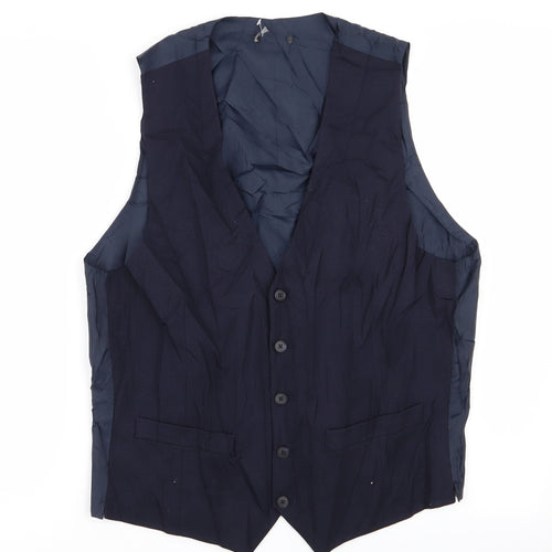 M&S Mens Blue   Jacket Suit Trousers Size L