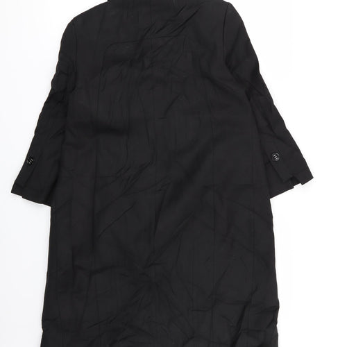 Signature Womens Black   Overcoat Coat Size 8