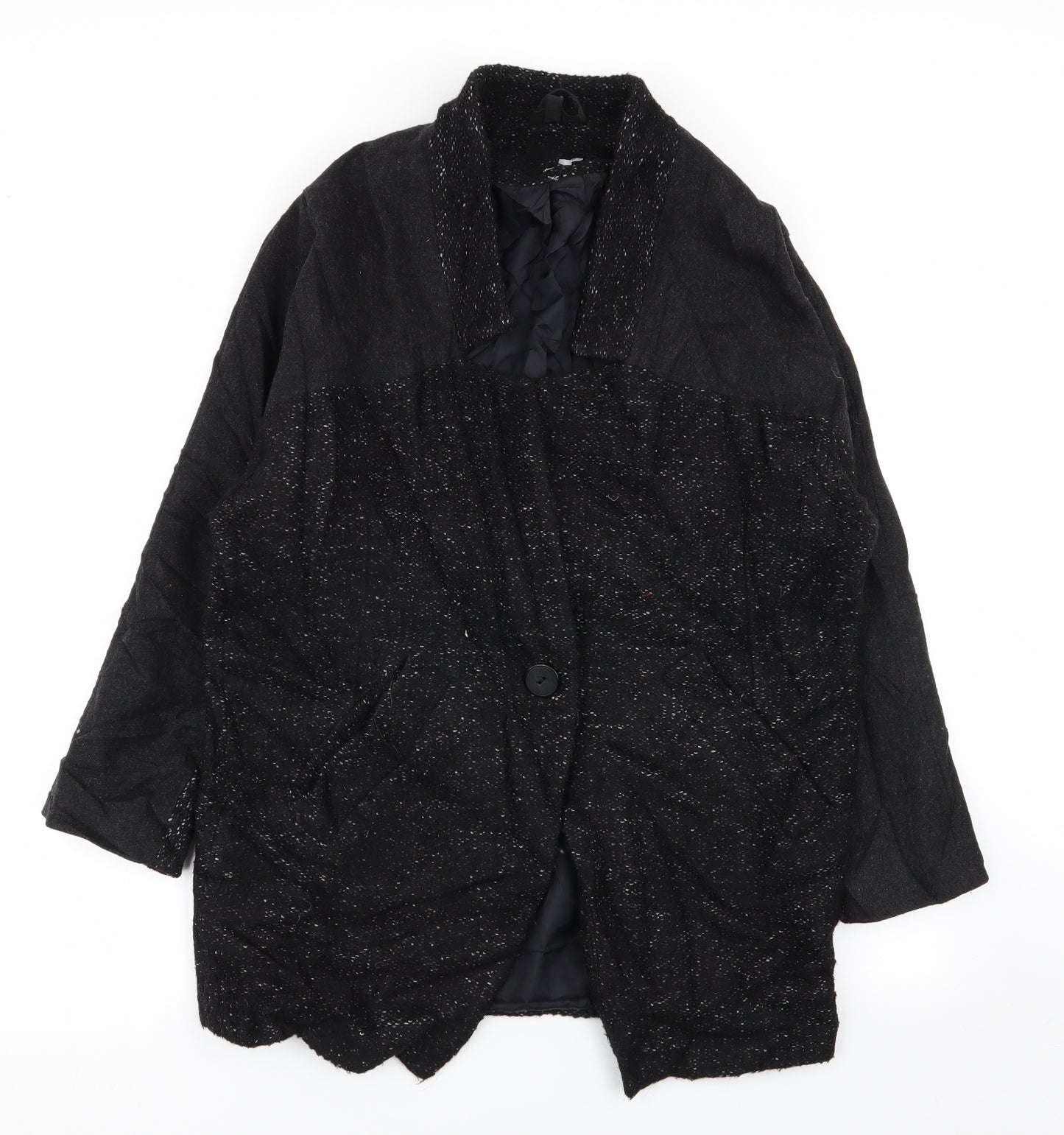 Topshop Womens Black   Overcoat Coat Size 8