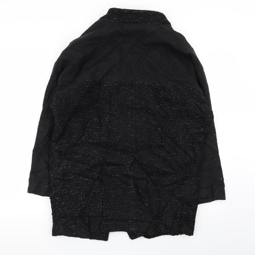 Topshop Womens Black   Overcoat Coat Size 8