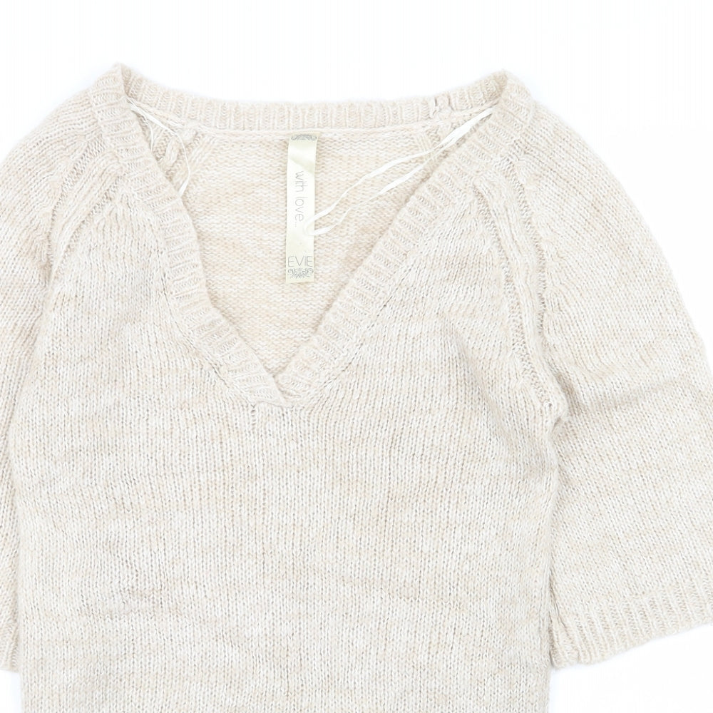 evie Womens Beige   Pullover Jumper Size 10