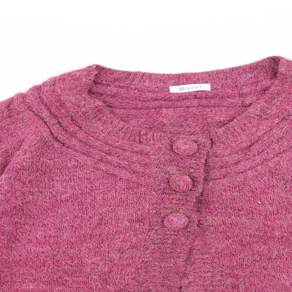 Damart Womens Pink   Cardigan Jumper Size 14