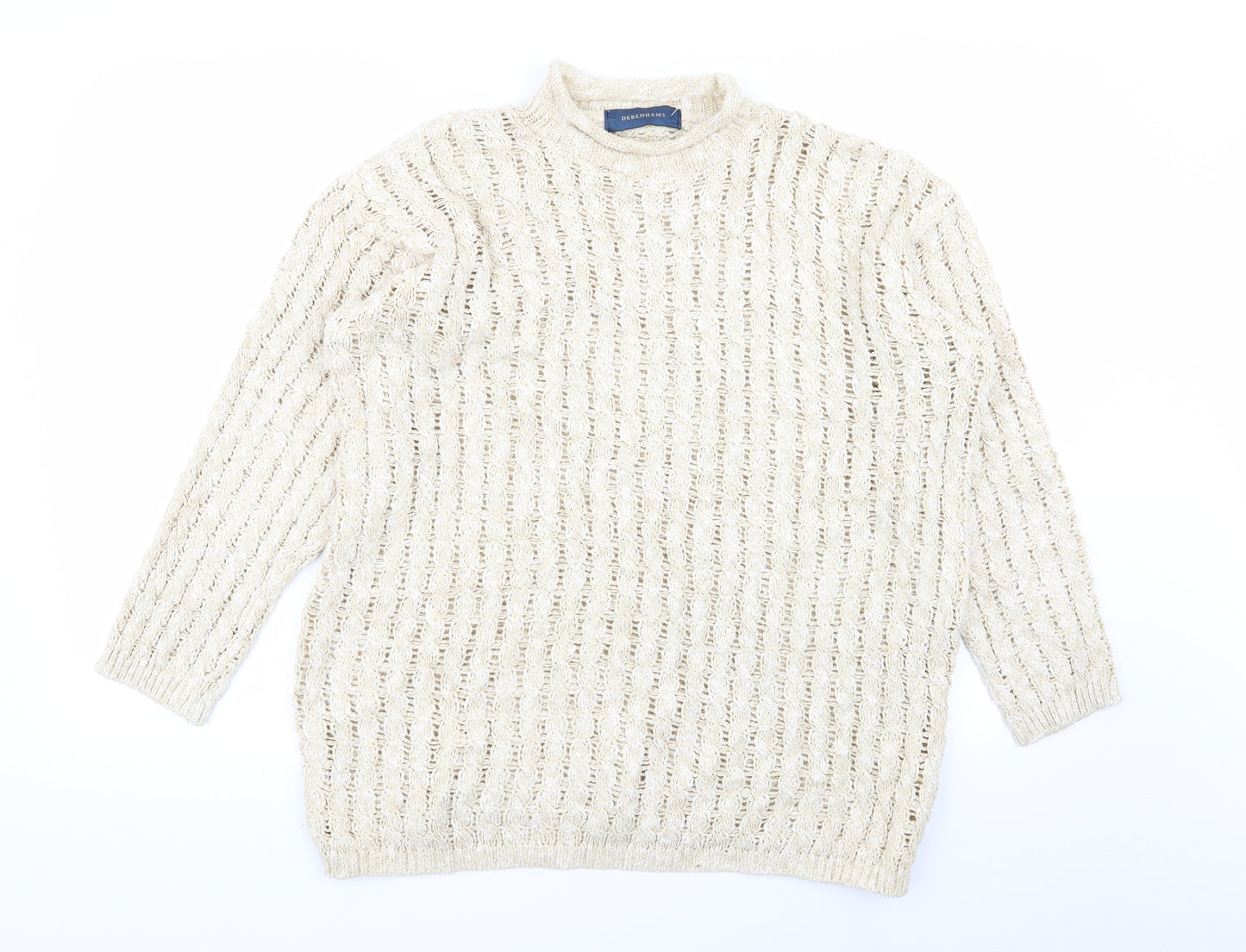 Debenhams Womens Beige   Pullover Jumper Size M