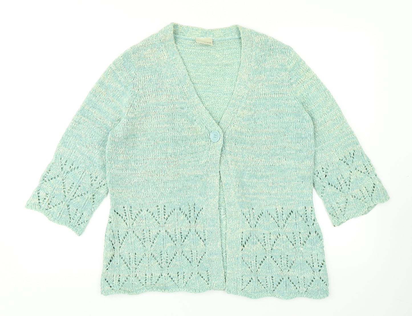 Eastex Womens Green  Knit Cardigan Jumper Size 12