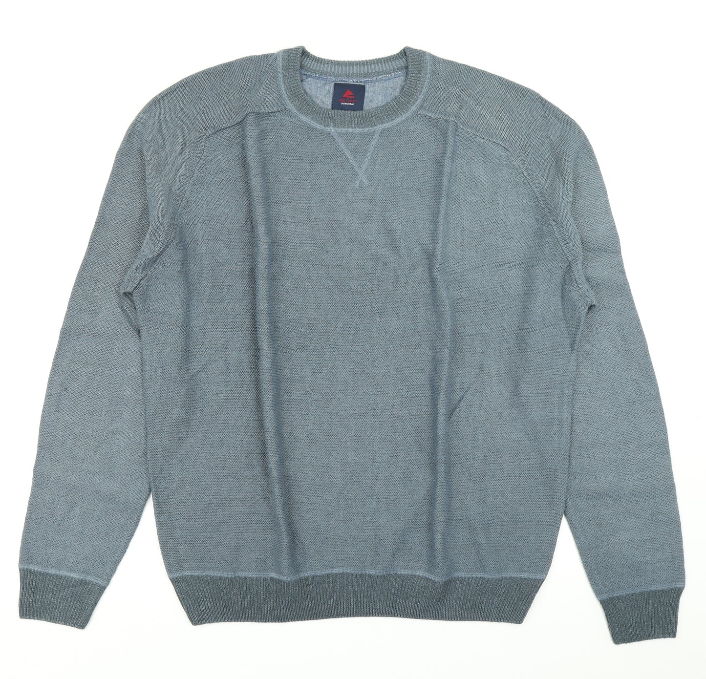 One Valley Mens Blue  Knit Pullover Jumper Size XL
