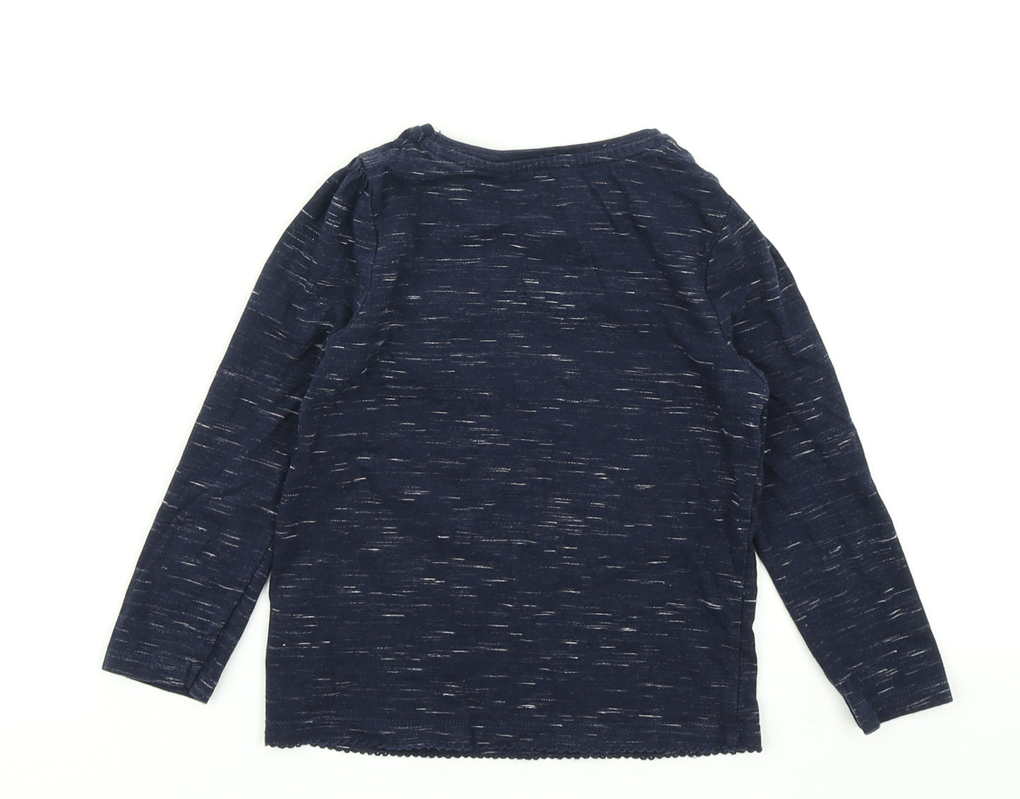 F&F Girls Blue Striped  Basic T-Shirt Size 3-4 Years