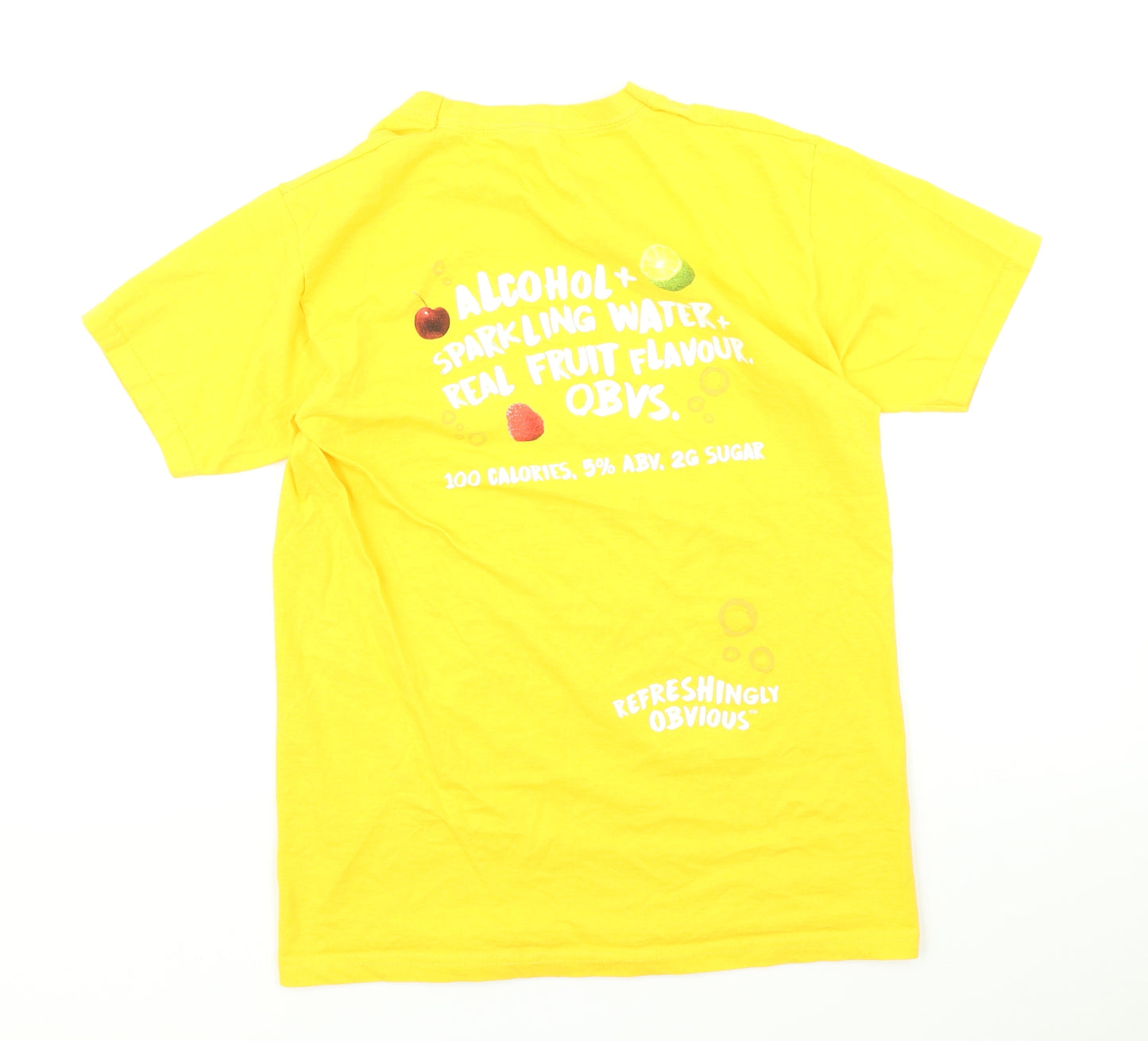 Fruit of the Loom Womens Yellow   Basic T-Shirt Size S