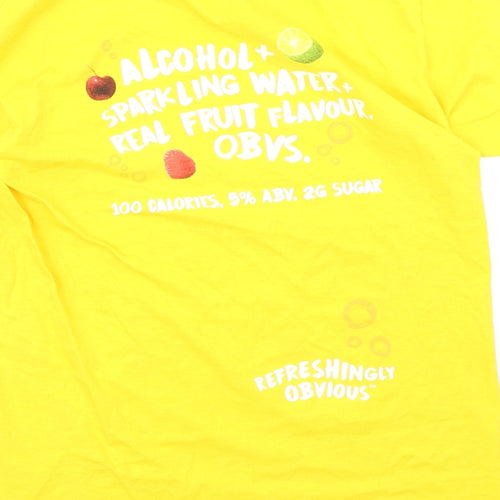 Fruit of the Loom Womens Yellow   Basic T-Shirt Size S