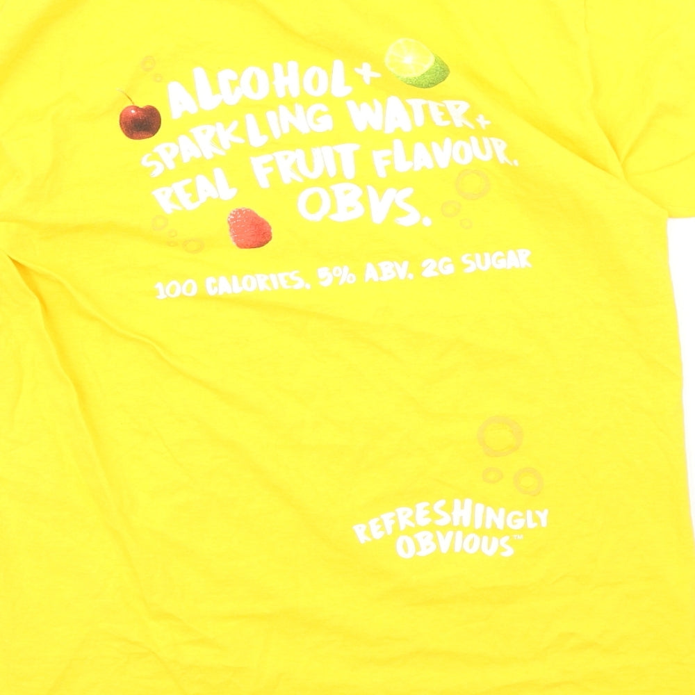 Fruit of the Loom Womens Yellow   Basic T-Shirt Size S