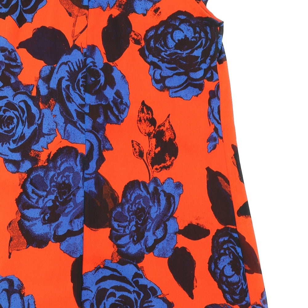River Island Womens Orange Floral  A-Line  Size 16