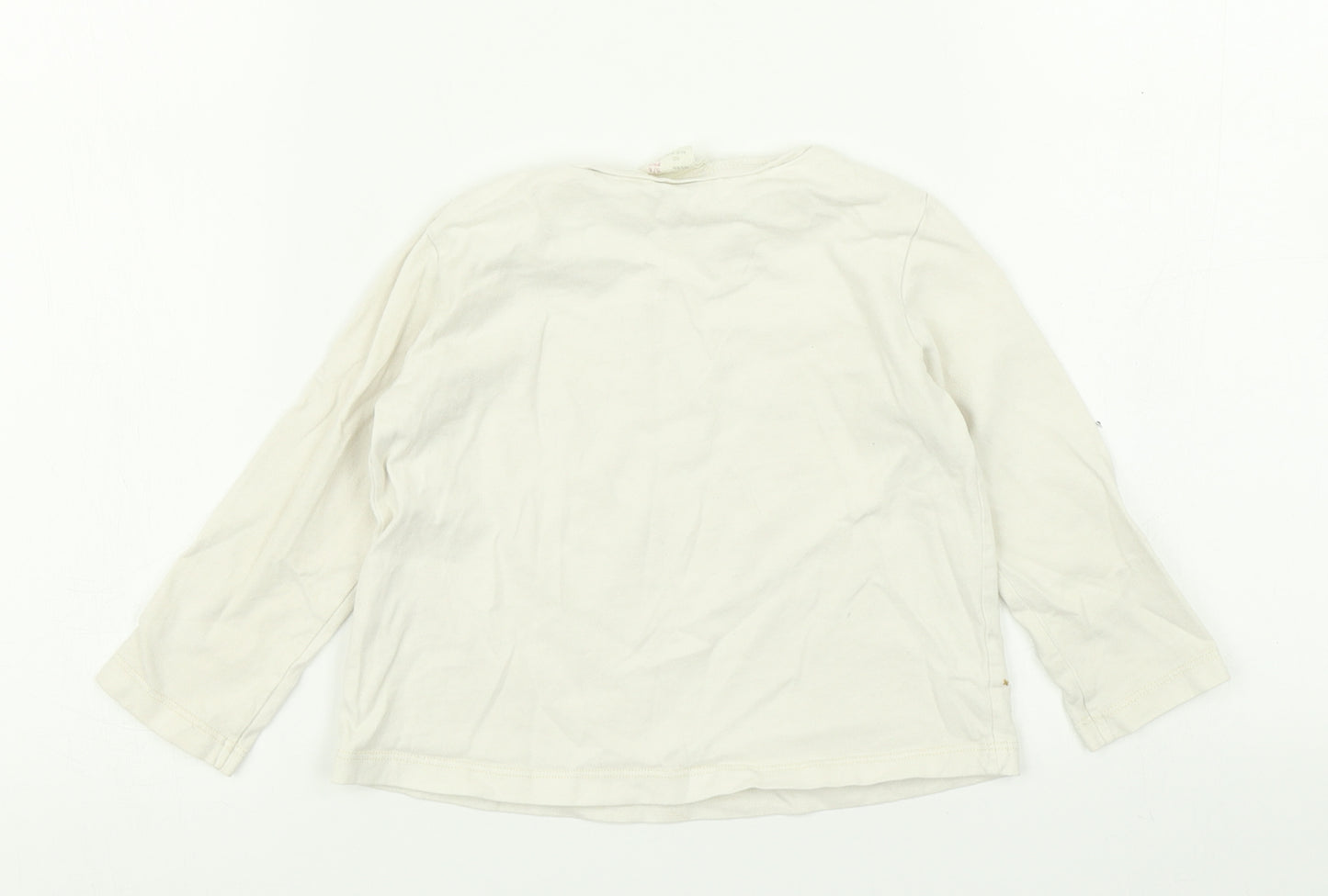 Zara Girls White   Basic T-Shirt Size 3-4 Years