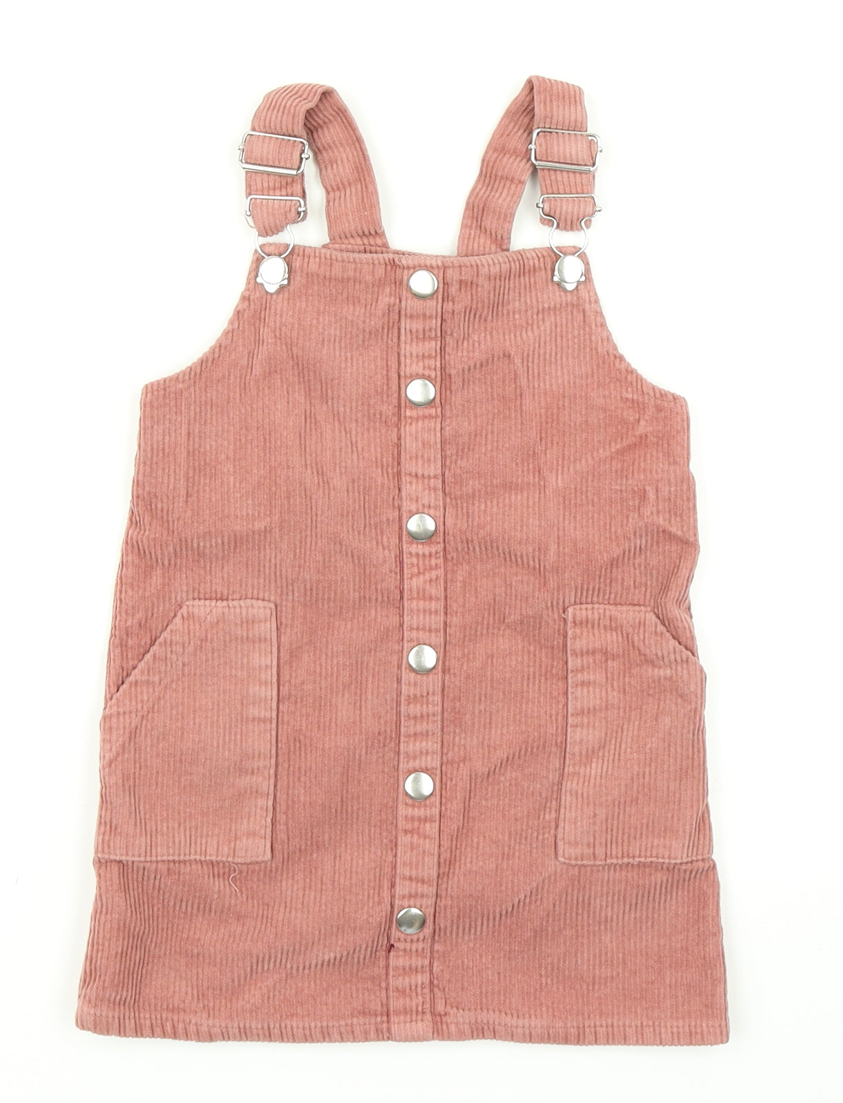 Denim Co Girls Pink  Corduroy Pinafore/Dungaree Dress  Size 3-4 Years