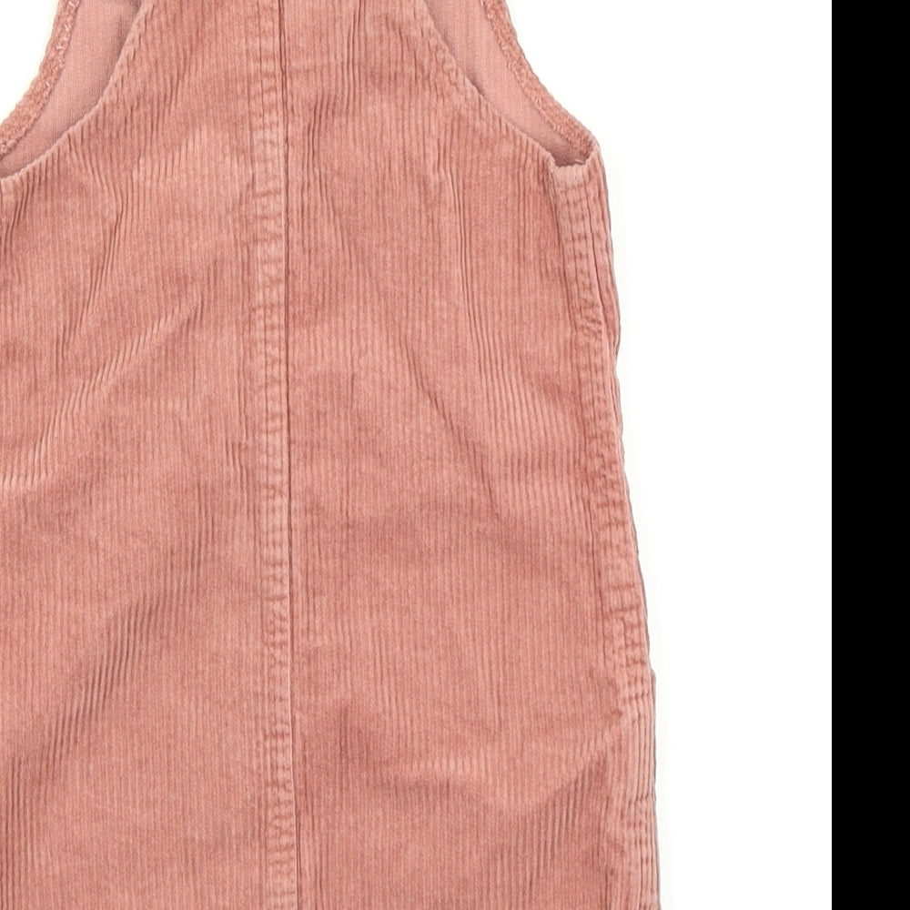 Denim Co Girls Pink  Corduroy Pinafore/Dungaree Dress  Size 3-4 Years