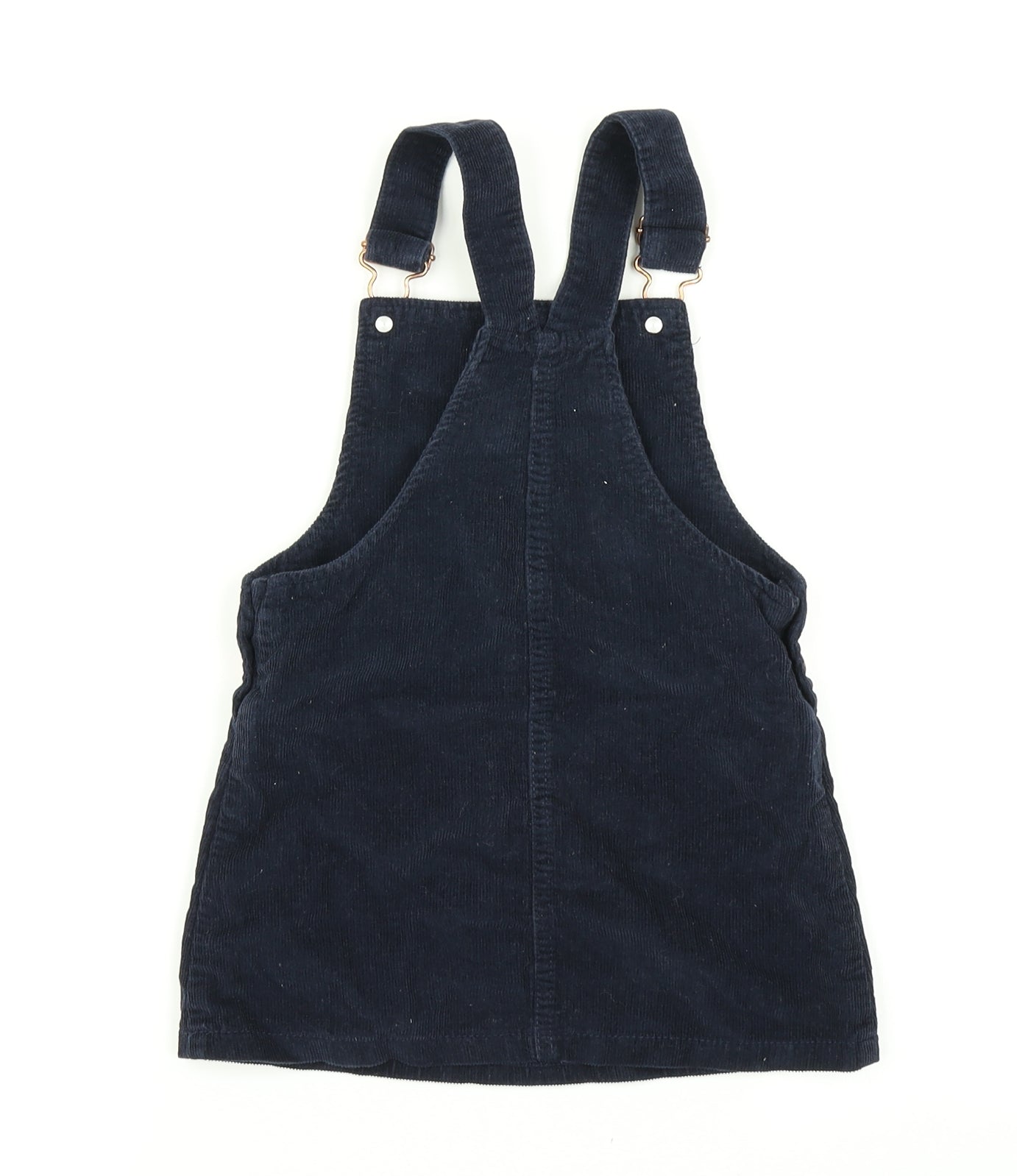 F&F Girls Blue  Corduroy Pinafore/Dungaree Dress  Size 3-4 Years