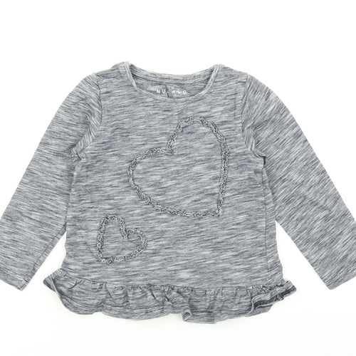 Nutmeg Girls Blue   Basic T-Shirt Size 3-4 Years