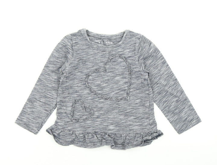 Nutmeg Girls Blue   Basic T-Shirt Size 3-4 Years