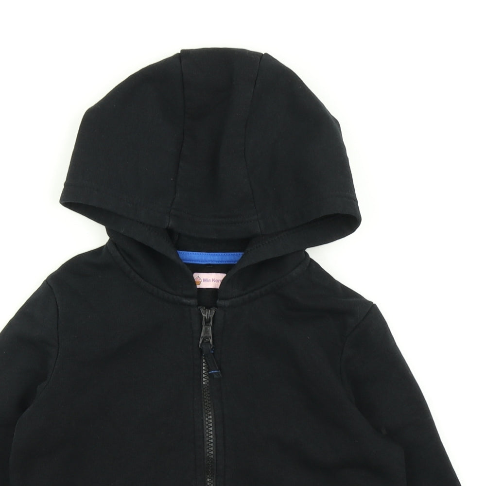 George Girls Black   Full Zip Hoodie Size 5-6 Years