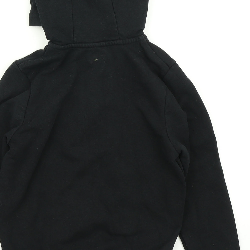 George Girls Black   Full Zip Hoodie Size 5-6 Years