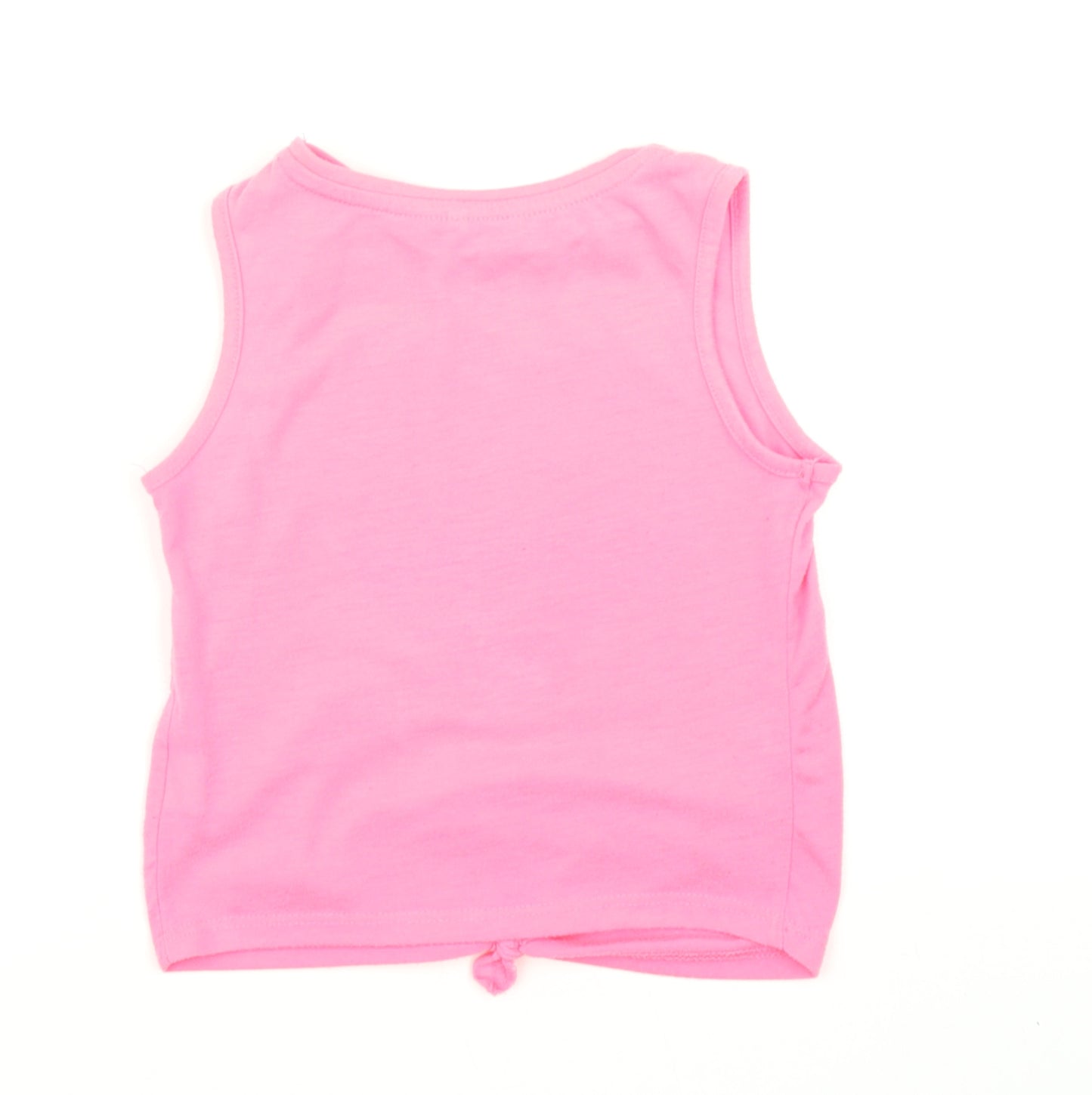 YD Girls Pink   Basic Tank Size 4-5 Years  - Reversible sequins