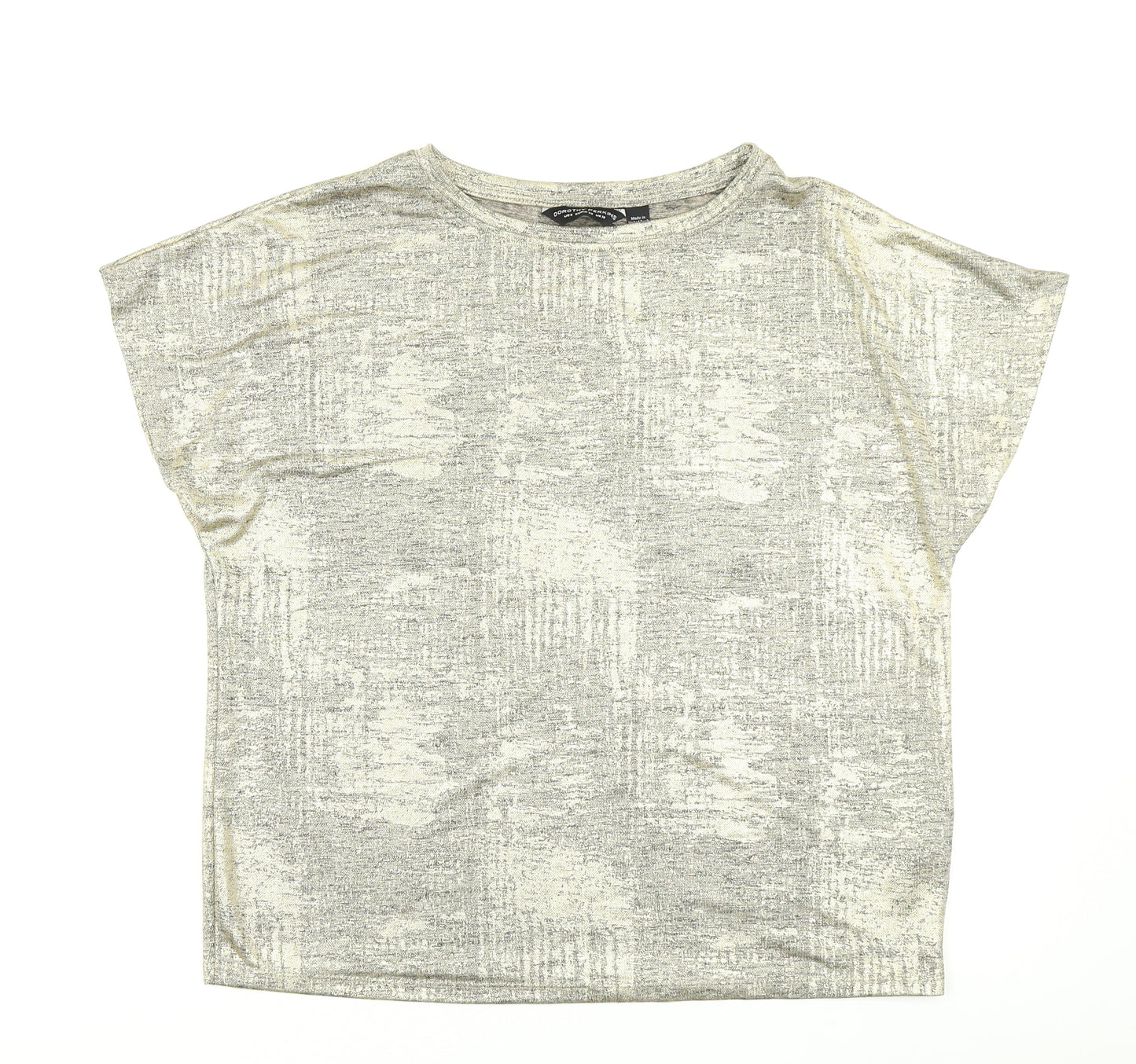 Dorothy Perkins Womens Gold   Basic T-Shirt Size 10