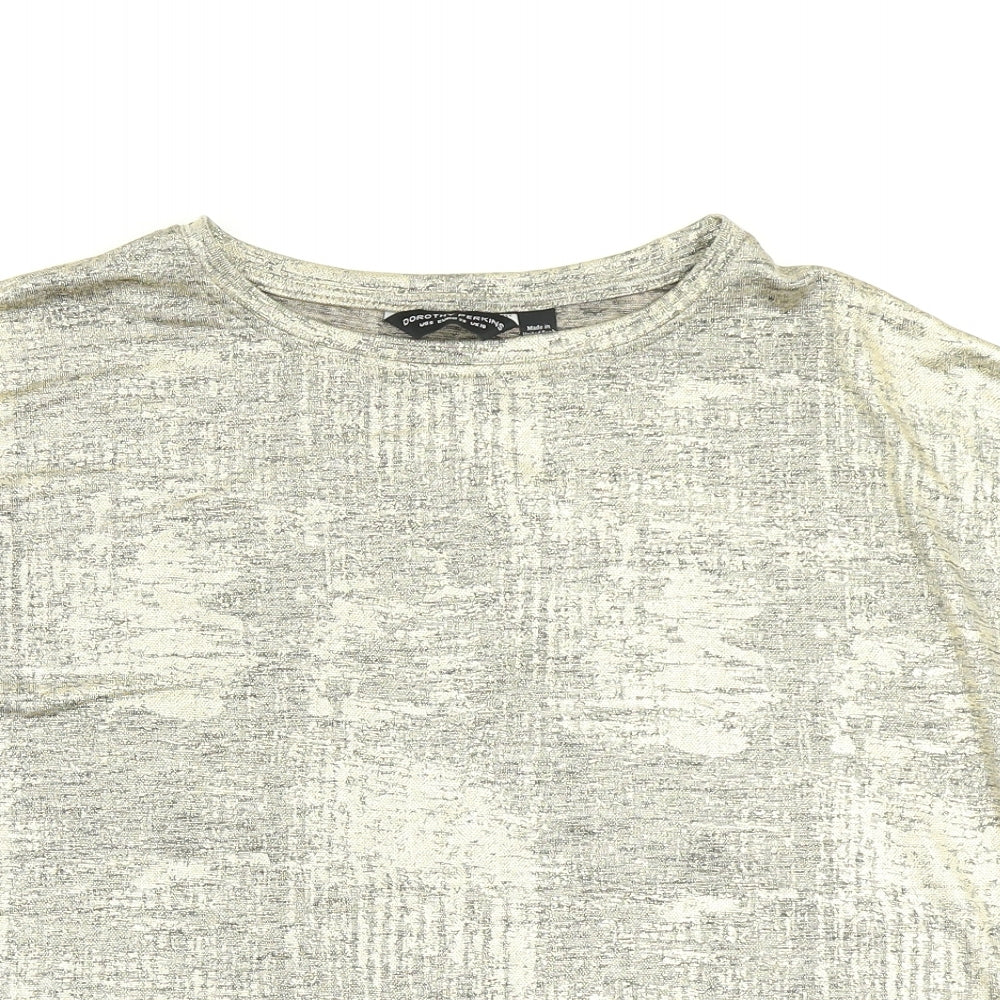 Dorothy Perkins Womens Gold   Basic T-Shirt Size 10