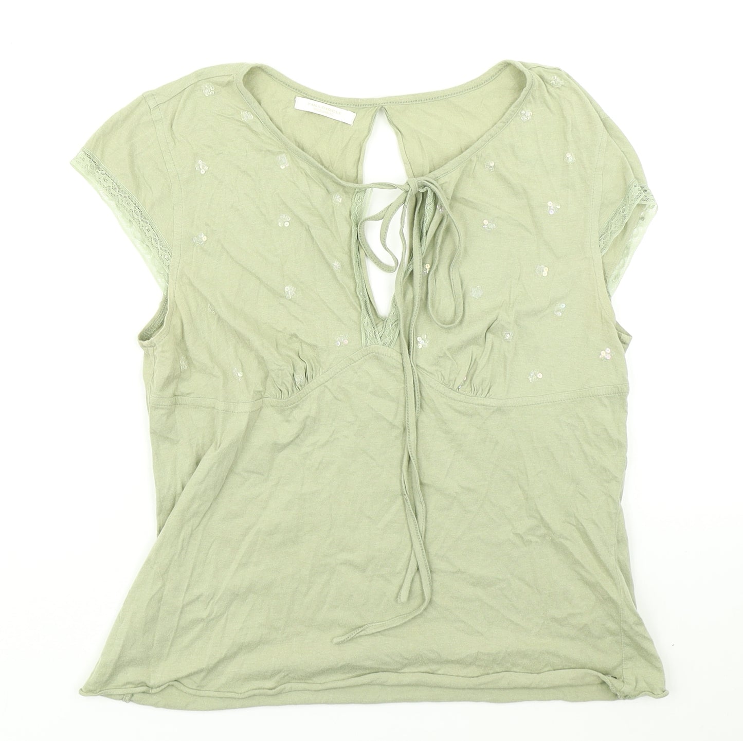 Full Cicle Womens Green   Basic T-Shirt Size 12