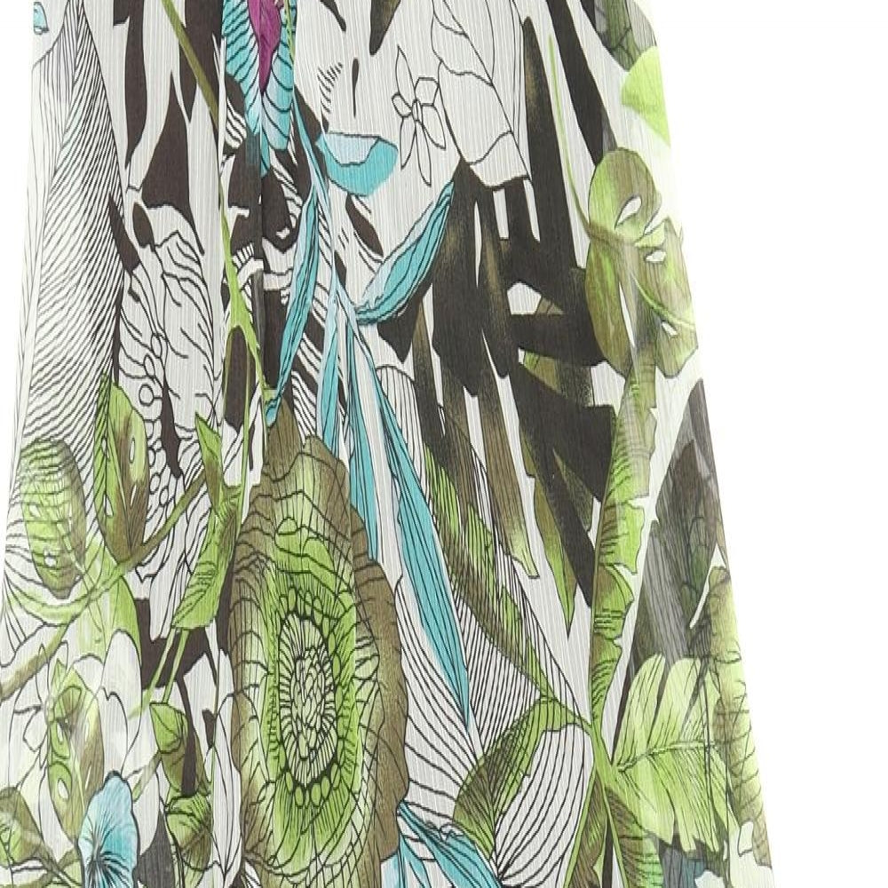 Jane Norman Womens Green Floral  Maxi  Size 12