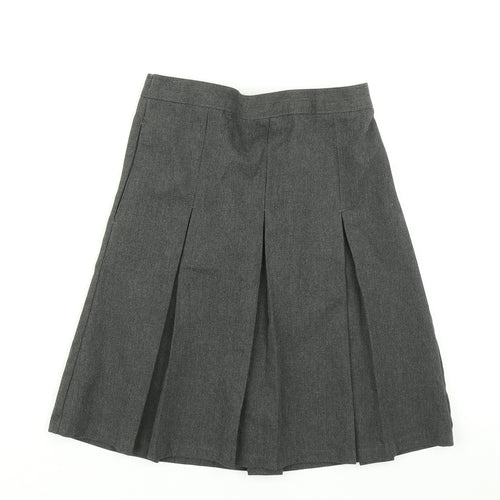 M&S Girls Grey   Pleated Skirt Size 9-10 Years