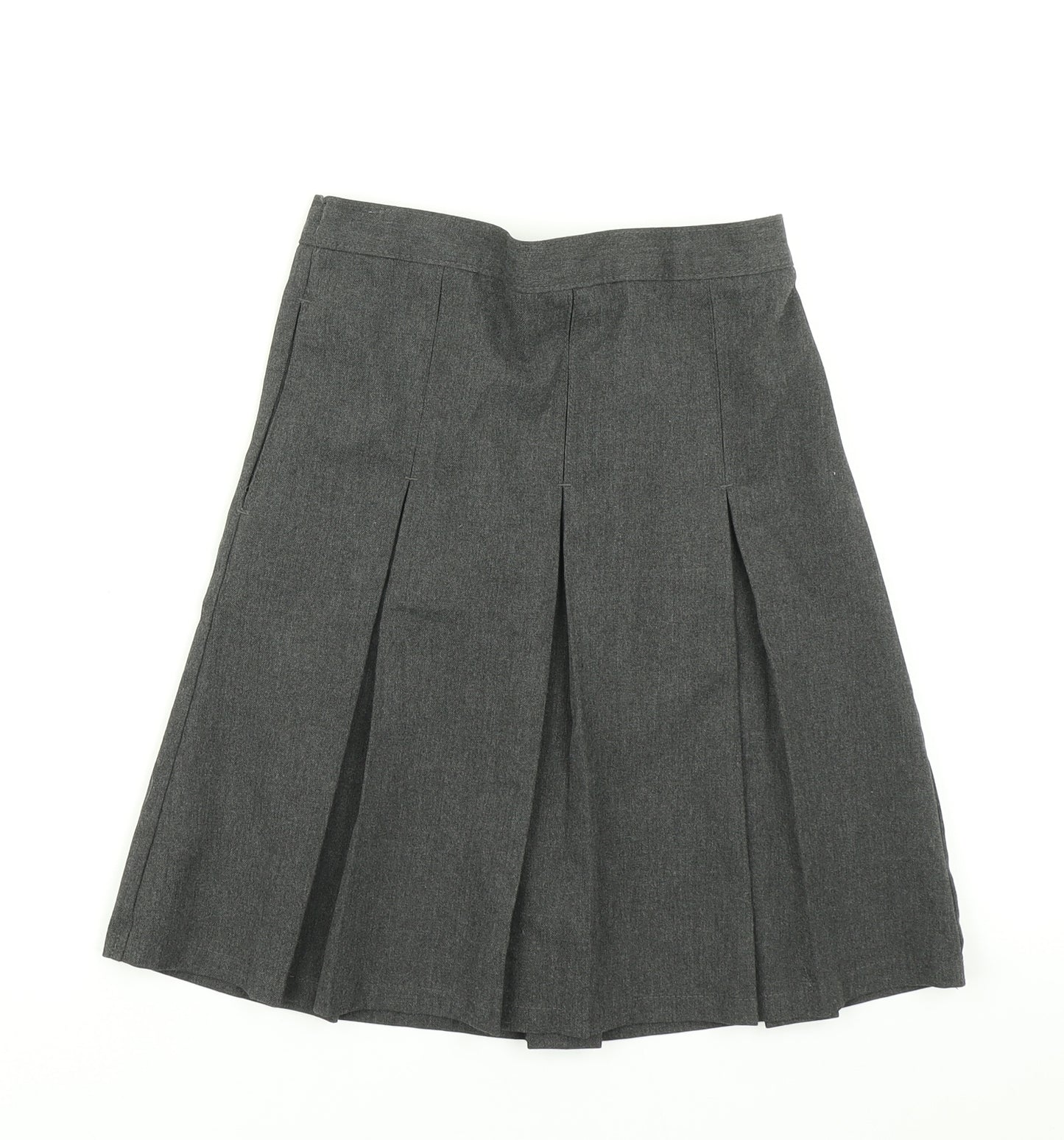 M&S Girls Grey   Pleated Skirt Size 9-10 Years