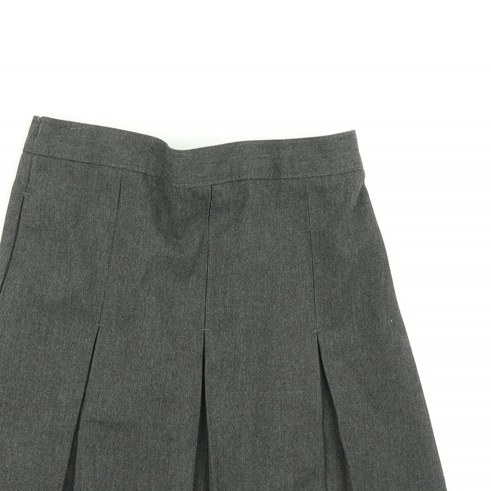M&S Girls Grey   Pleated Skirt Size 9-10 Years