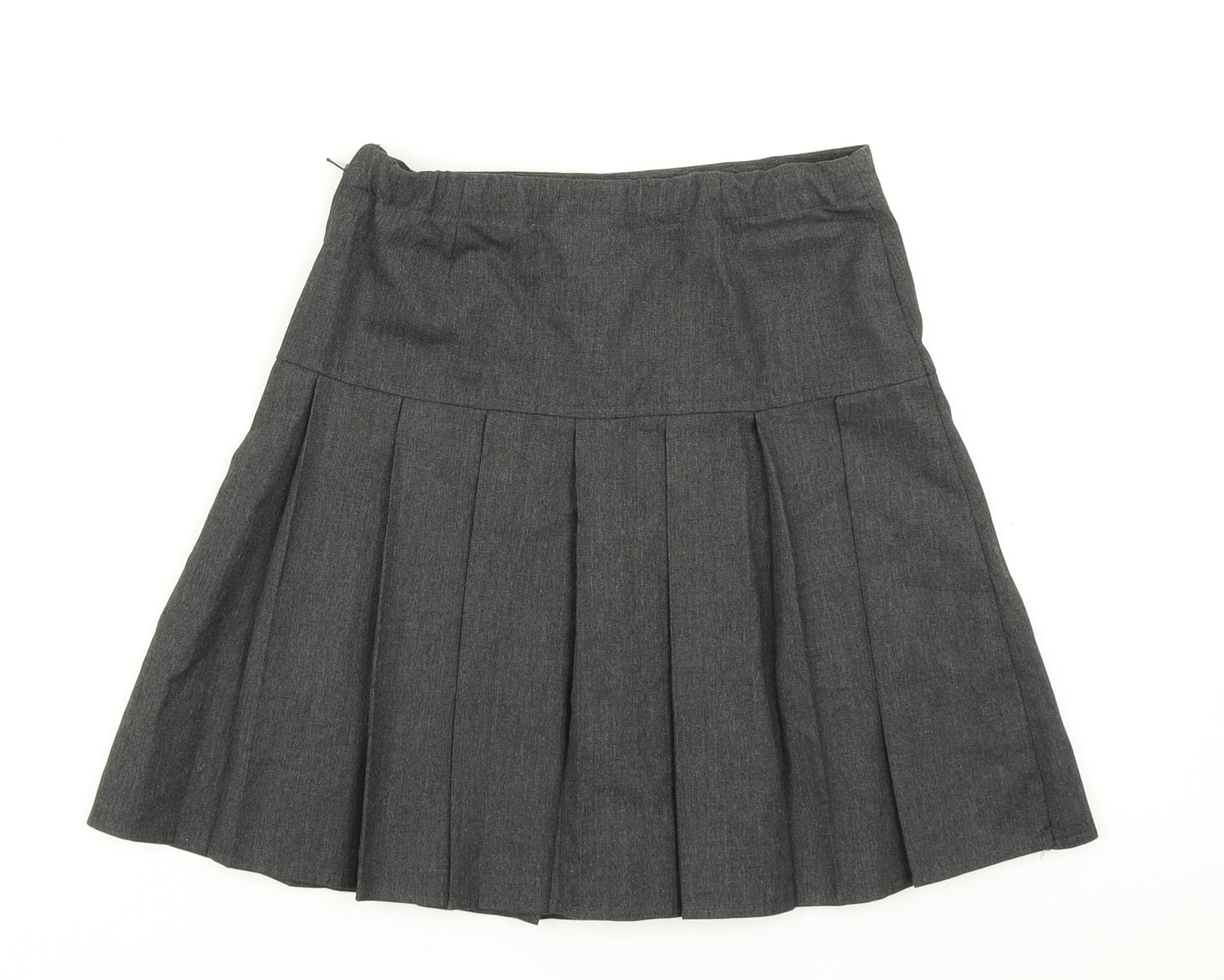 Next School Girls Grey   Pleated Skirt Size 10 Years