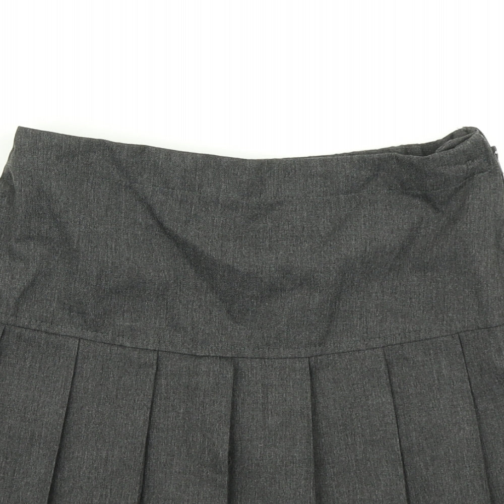 Next School Girls Grey   Pleated Skirt Size 10 Years