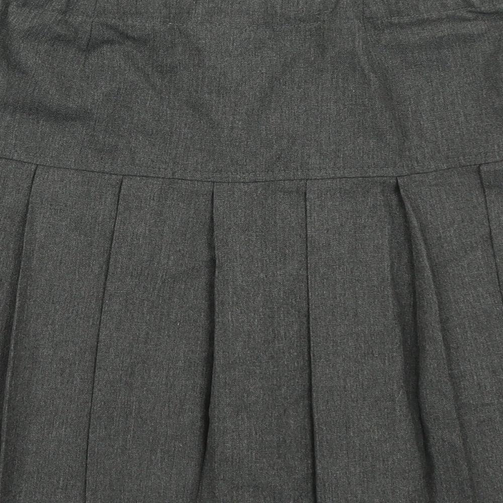 Next School Girls Grey   Pleated Skirt Size 10 Years