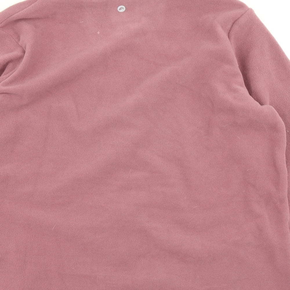 F&F Womens Pink  Fleece Full Zip Sweatshirt Size M