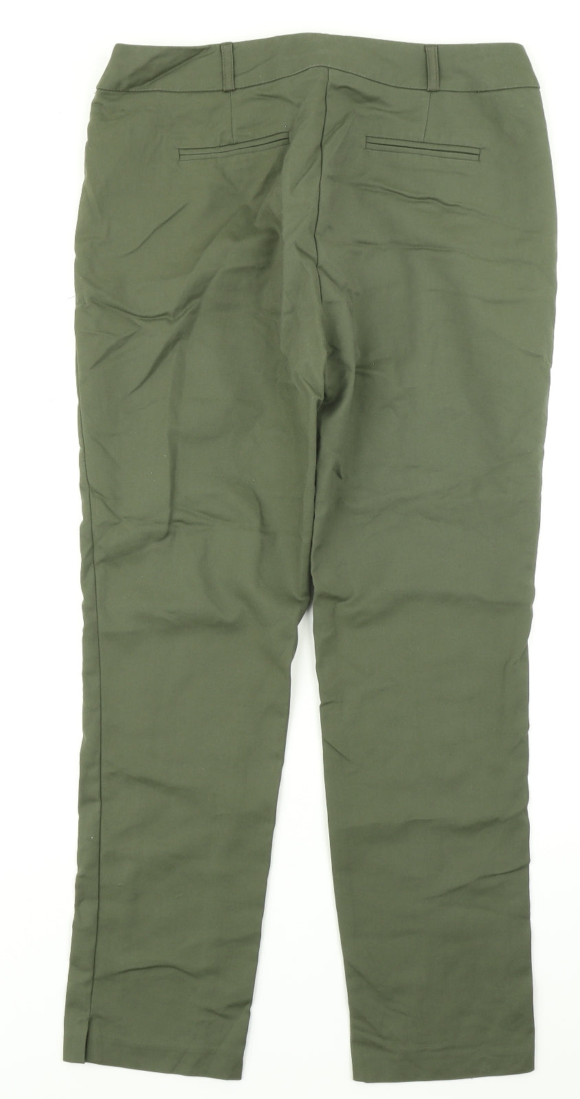 F&F Womens Green   Chino Trousers Size 10 L25 in