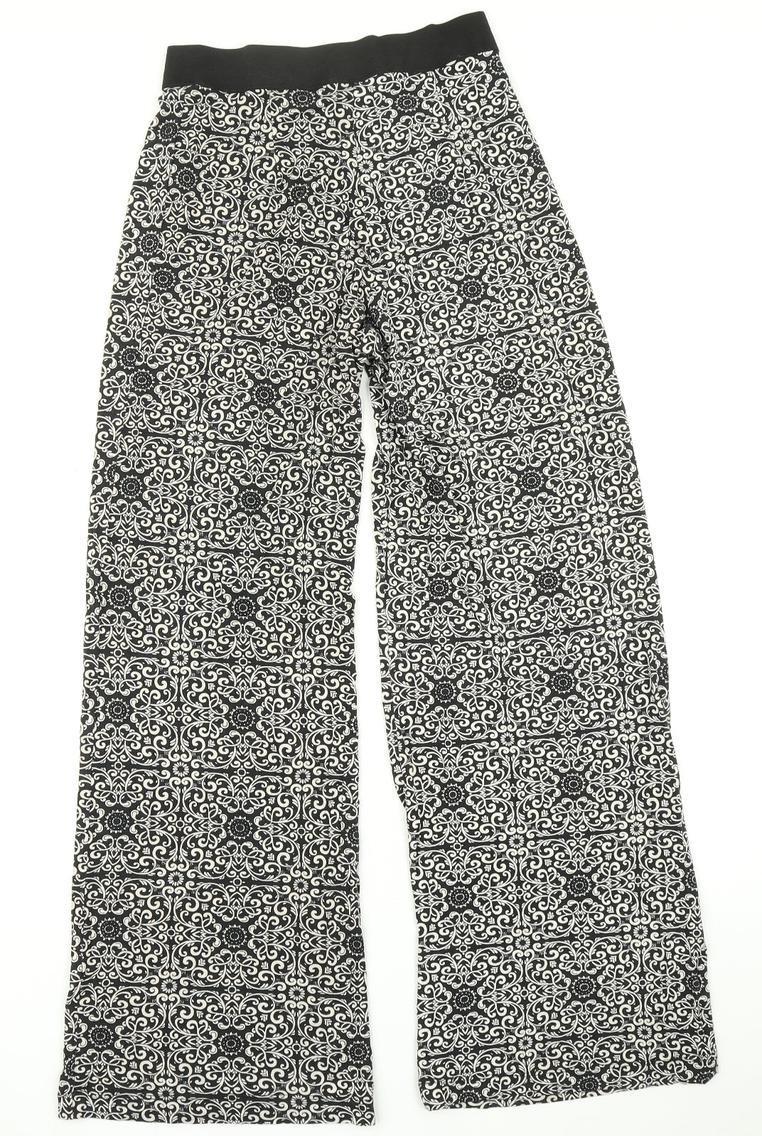 Dorothy Perkins Womens Black Paisley  Trousers  Size 8 L28 in