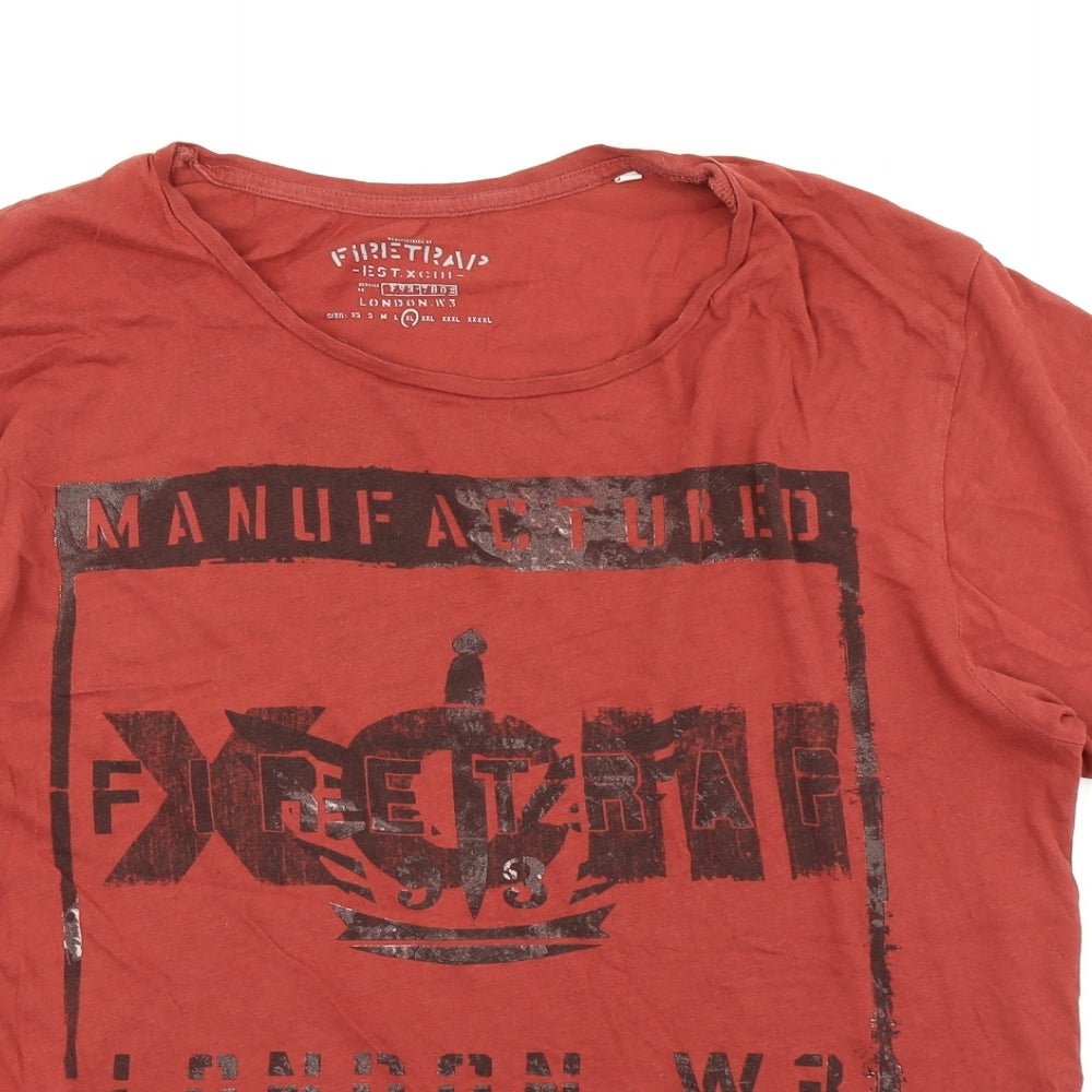 Firetrap Mens Red    T-Shirt Size XL