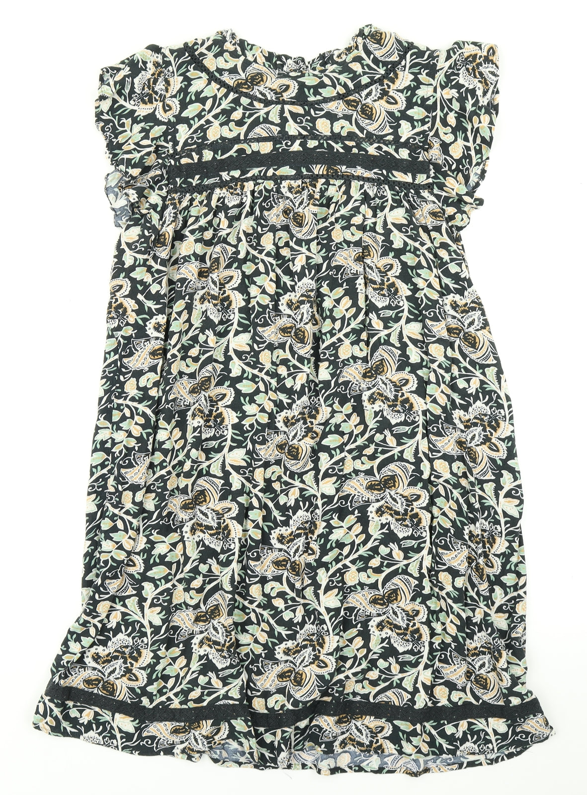 NEXT Womens Black Floral  Trapeze & Swing  Size 10