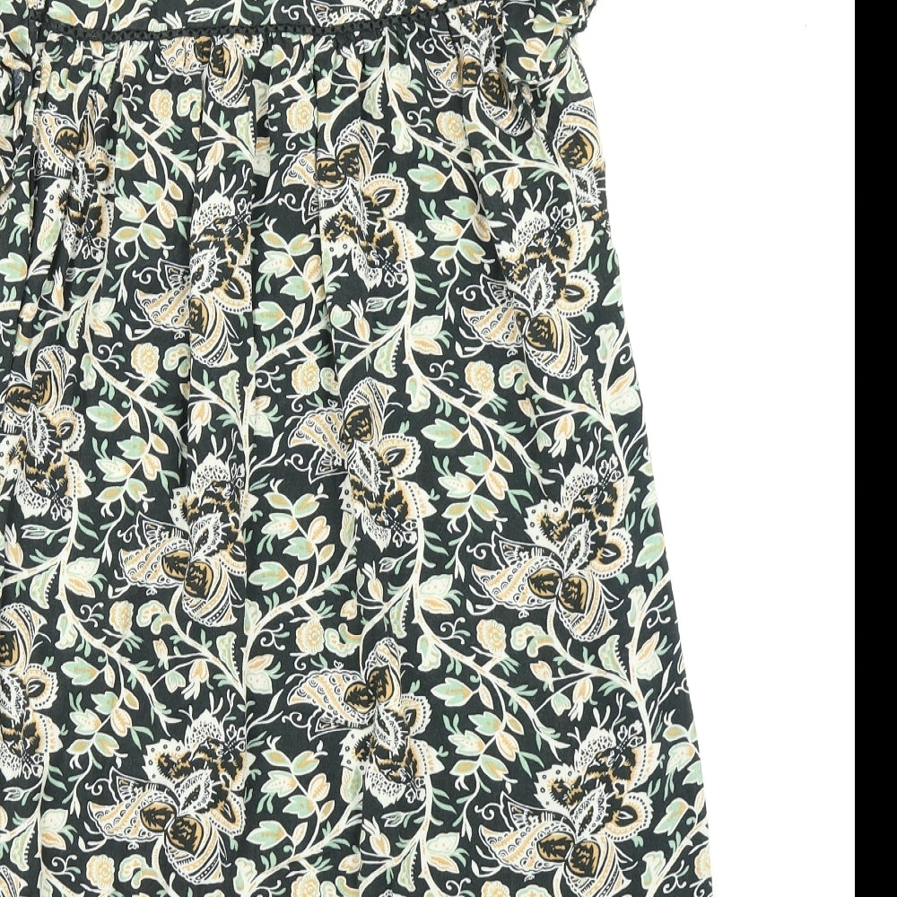 NEXT Womens Black Floral  Trapeze & Swing  Size 10