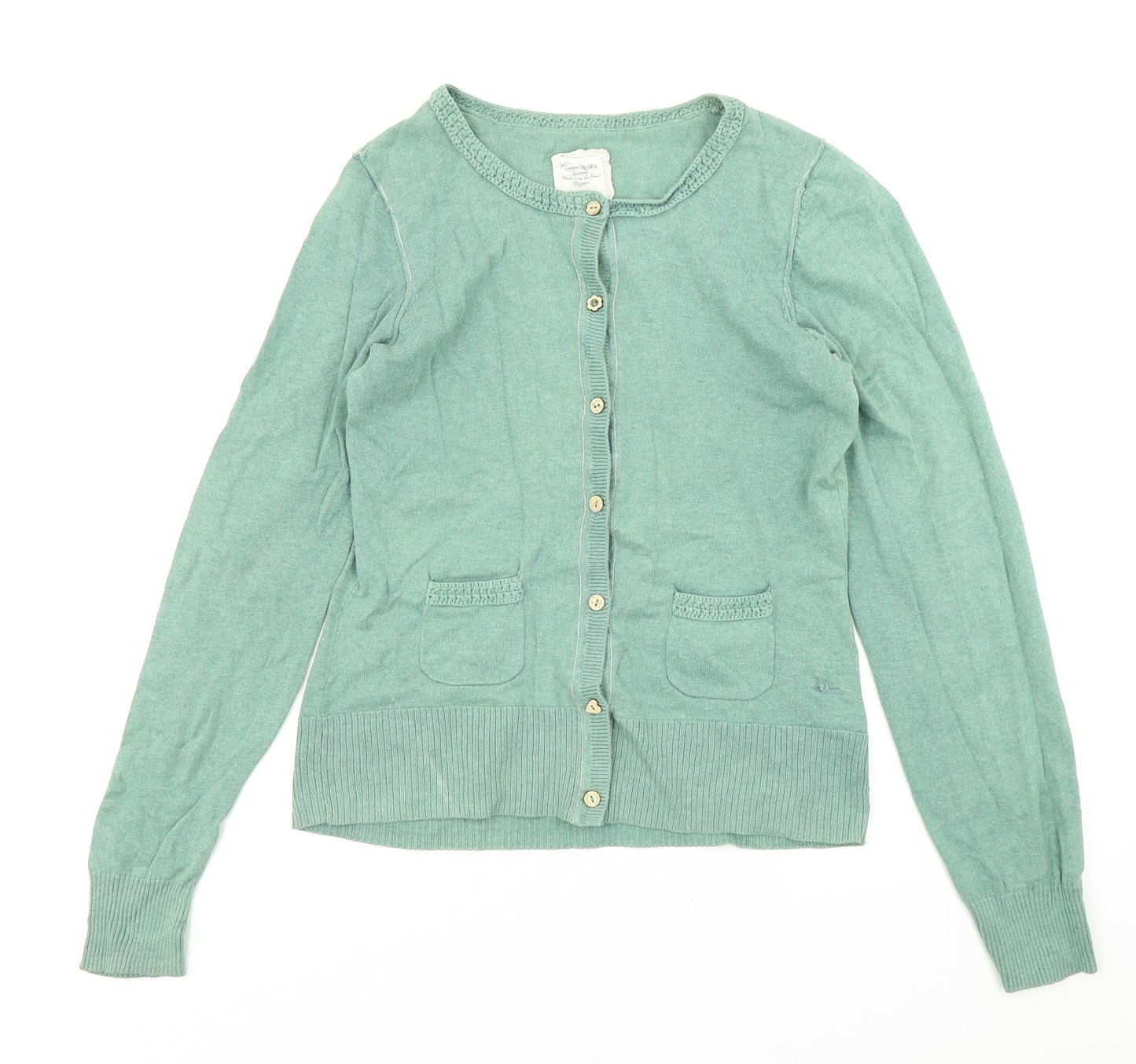 Mantaray Womens Green  Knit Cardigan Jumper Size 10