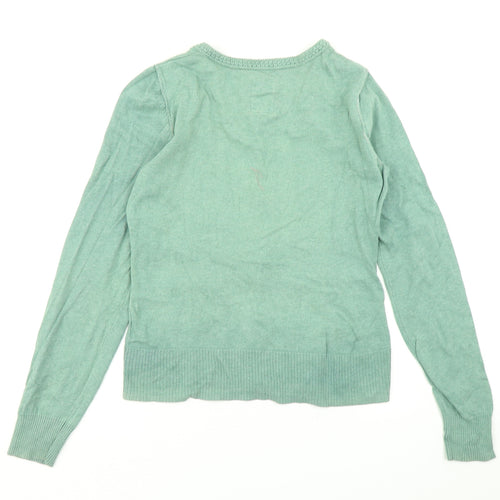 Mantaray Womens Green  Knit Cardigan Jumper Size 10