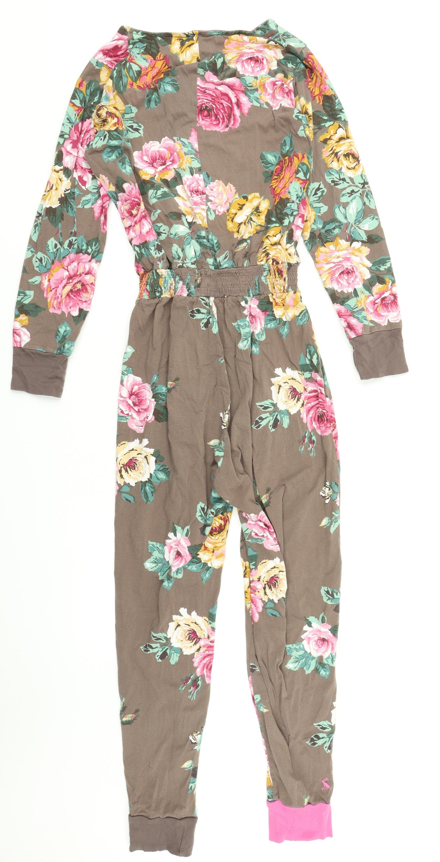 Joules Womens Brown Floral  Top One Piece Size 14