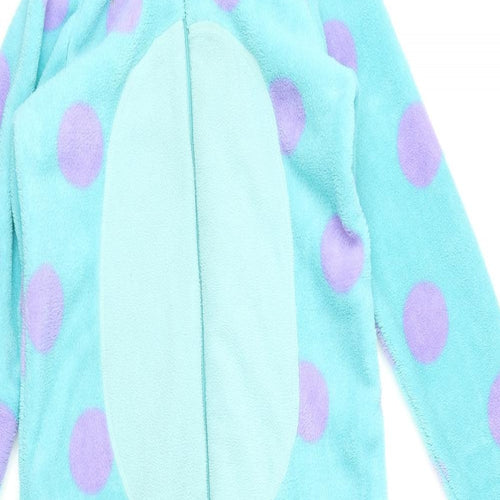 Primark Essentials Boys Blue Spotted Fleece  One Piece Size 11-12 Years  - Sully Monsters Inc