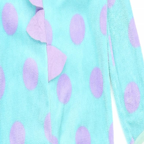 Primark Essentials Boys Blue Spotted Fleece  One Piece Size 11-12 Years  - Sully Monsters Inc
