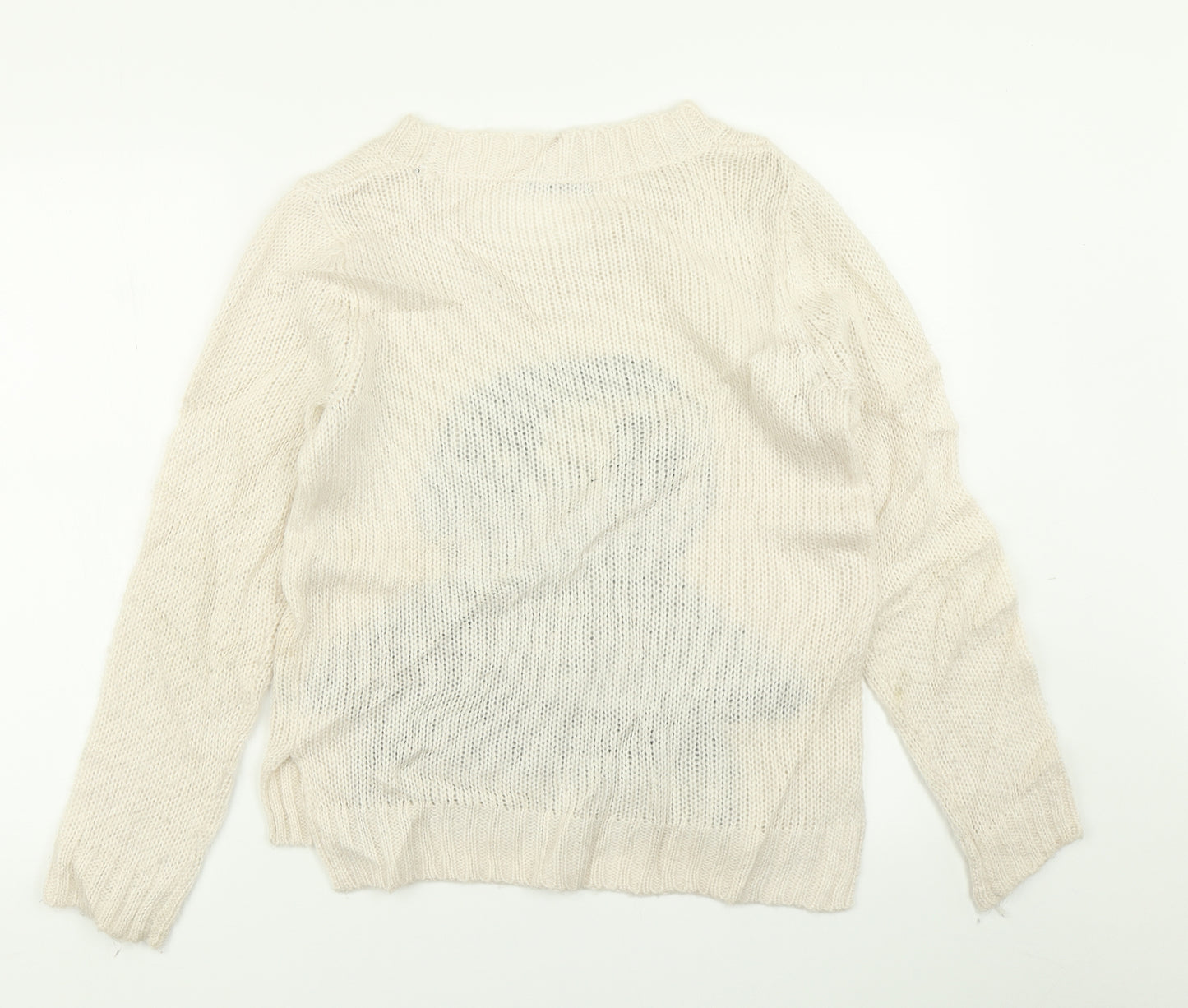 TU Womens Ivory  Knit Pullover Jumper Size 12